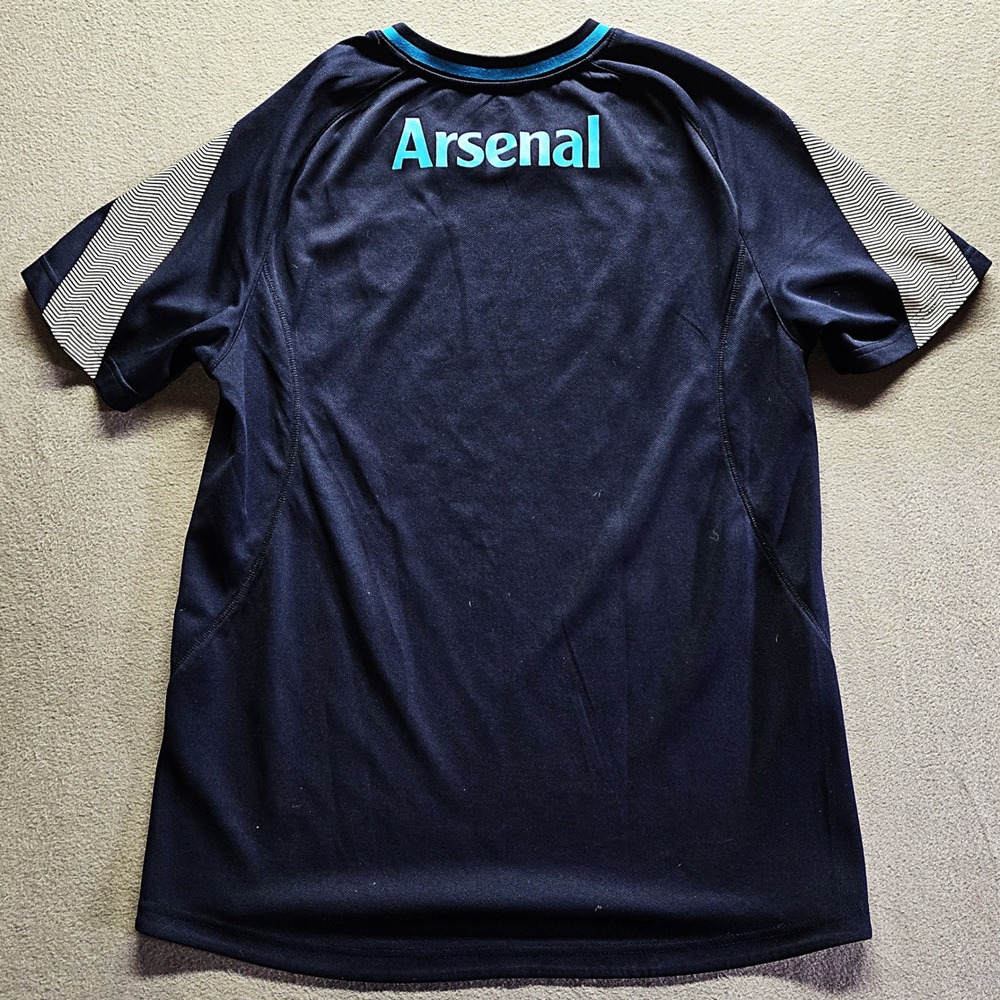 Arsenal Football Club Training Top Jersey Navy Blue Cyan Men's Size L‎ Large - Picture 4 of 11